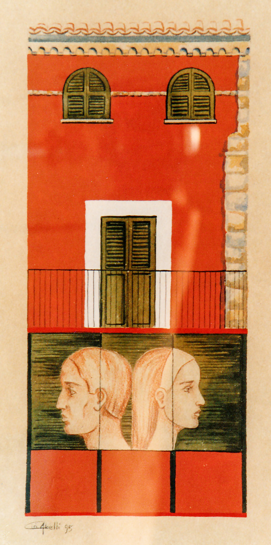 Castres, mixta sobre paper