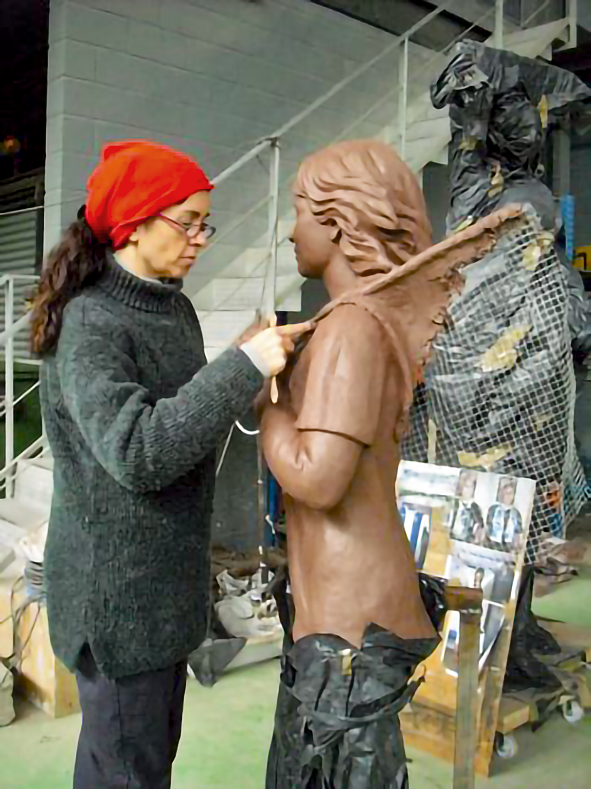 Modelat en argila de la figura de la nena